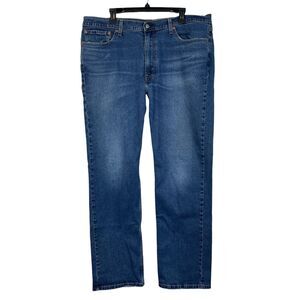 Levis 514 Straight Fit 40x32 Cotton Denim‎ Blue Jeans Medium Wash Zip